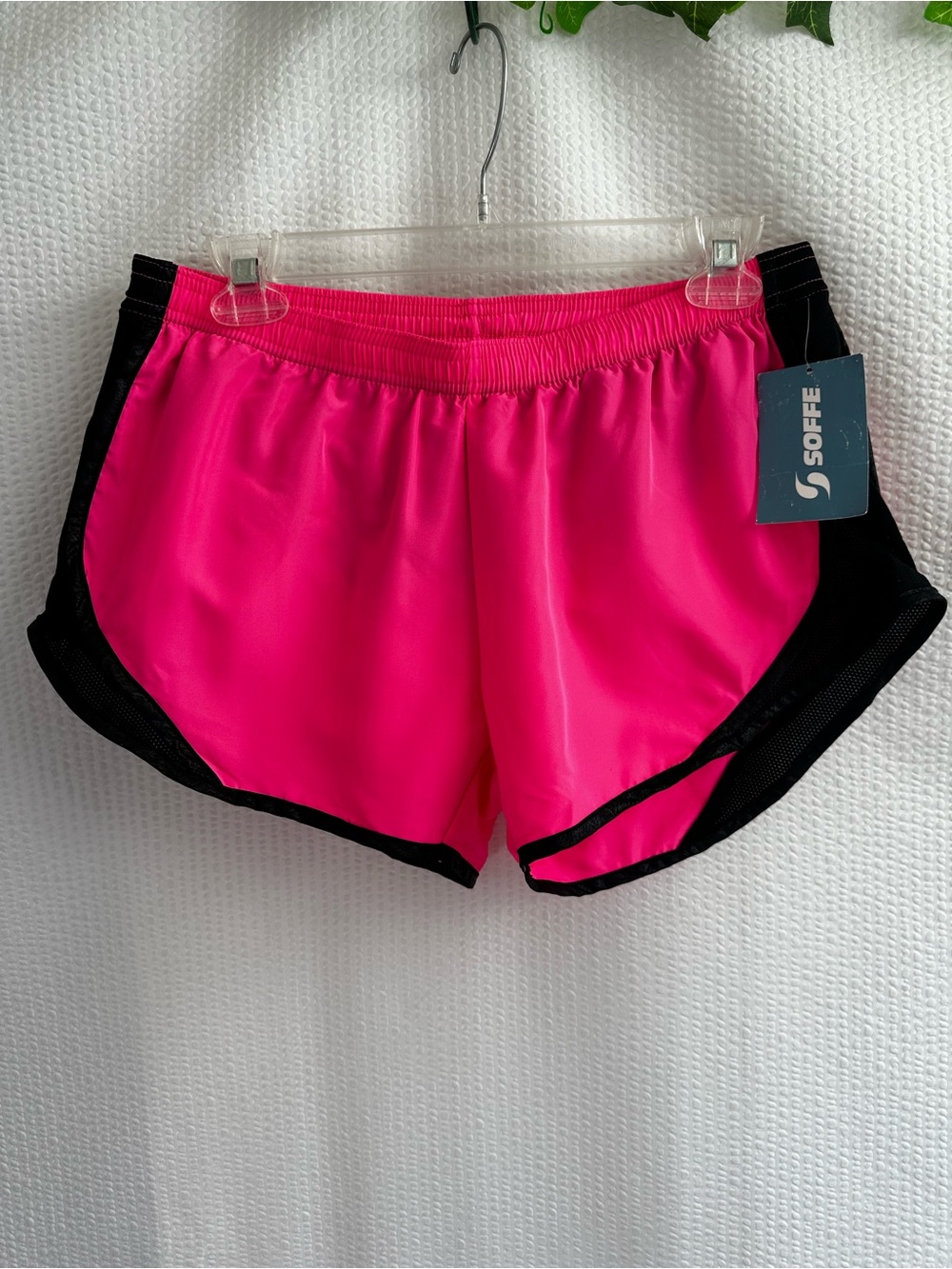 Soffe Neon Pink Low Rise Running Athletic Shorts Juniors Medium NWT